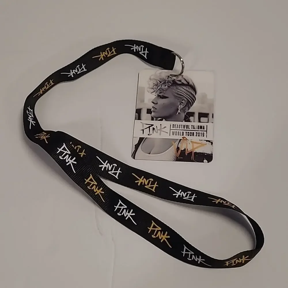 Pink Beautiful Trauma World Tour Concert Lanyard & Laminate - Souvenir